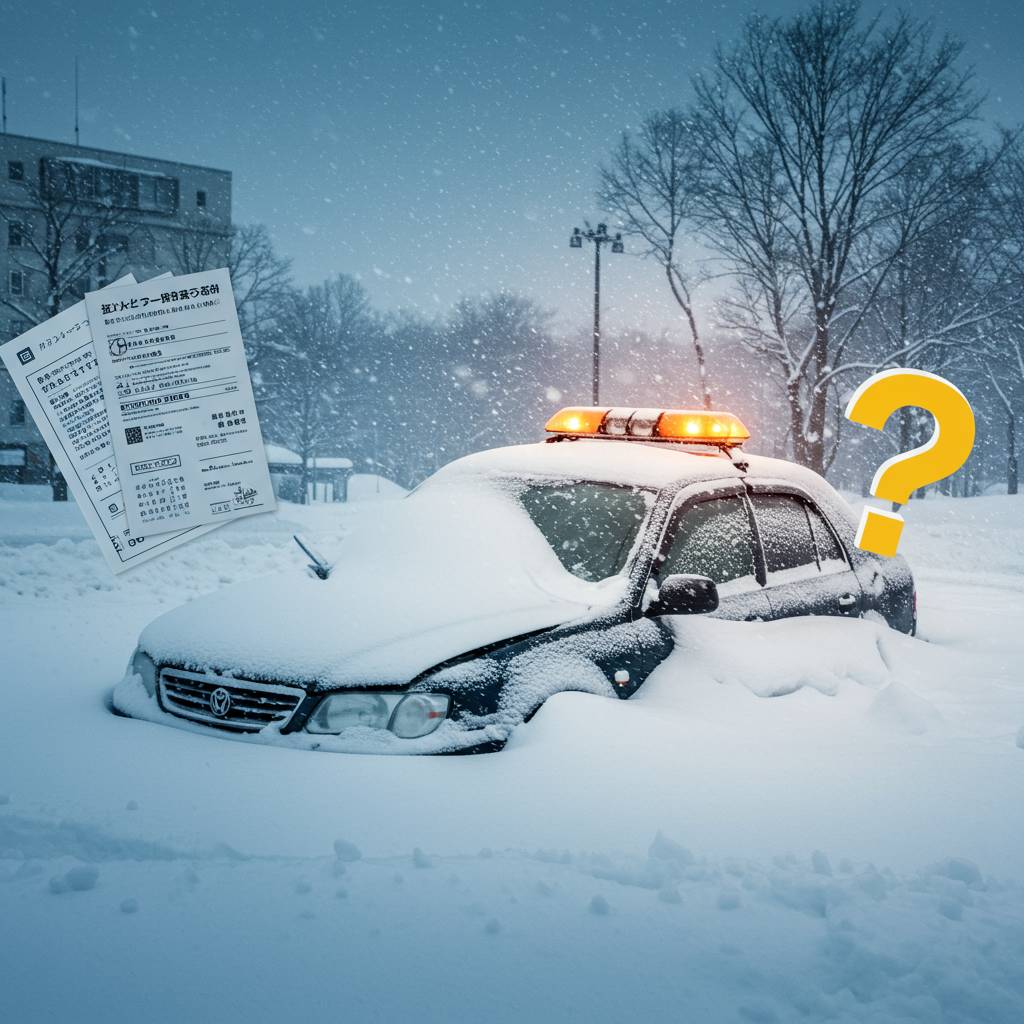 札幌の豪雪で車がへこんだ!保険適用される?されない?完全ガイド