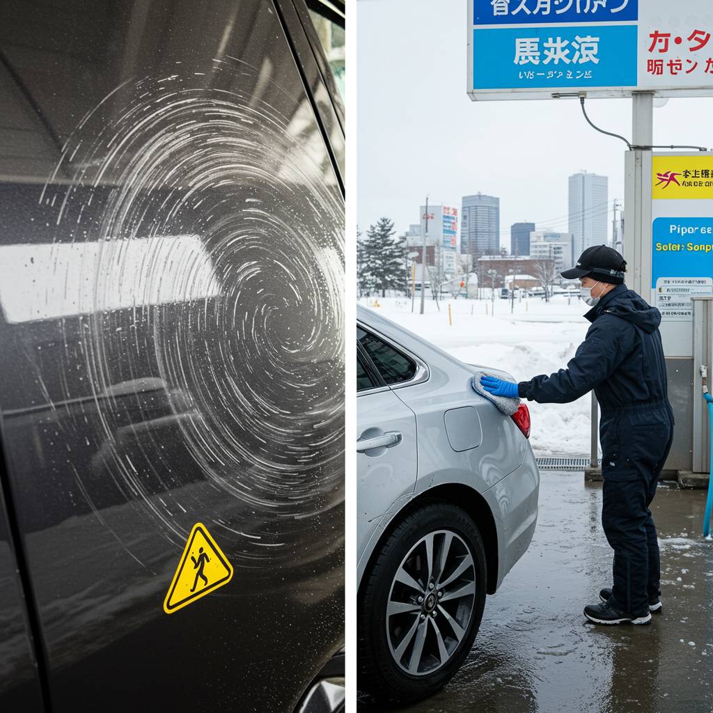 札幌の洗車場で起きやすい傷の種類と回避テクニック｜ピッカーズ札幌店 – 札幌市の車のキズ・ヘコミ、板金修理専門店