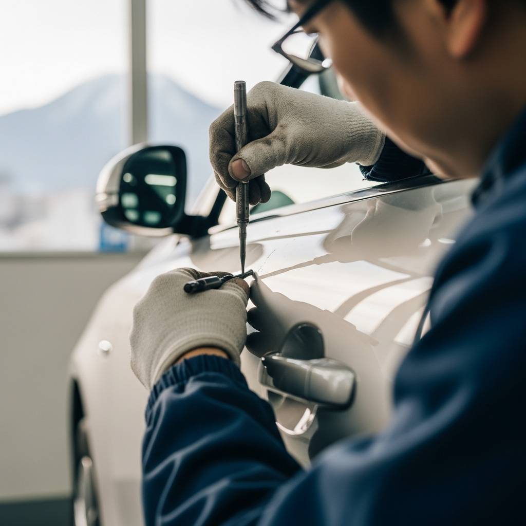 札幌市内で評判の高い車へこみ修理職人の技術に迫る｜ピッカーズ札幌店 – 札幌市の車のキズ・ヘコミ、板金修理専門店